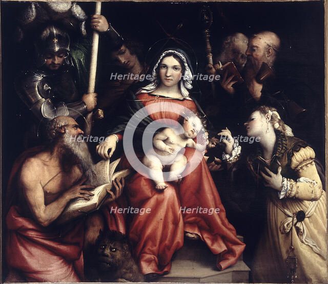 The Mystical Marriage of Saint Catherine, 1524. Creator: Lotto, Lorenzo (1480-1556).