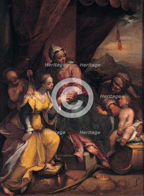 The Mystical Marriage of Saint Catherine, 1590. Artist: Calvaert, Denys (ca 1540-1619)