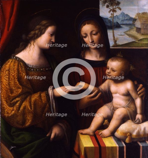 The Mystical Marriage of Saint Catherine, c. 1520. Artist: Luini, Bernardino (ca. 1480-1532)