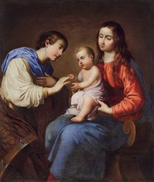 The Mystical Marriage of Saint Catherine, c1662. Creator: Zurbarán, Francisco, de (1598-1664)
