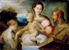 The Mystical Marriage of Saint Catherine late 1520s. Artist: Parmigianino