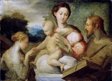 The Mystical Marriage of Saint Catherine late 1520s. Artist: Parmigianino