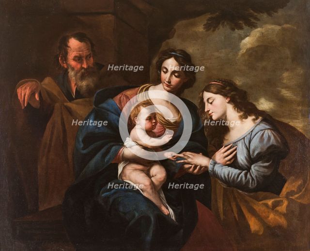 The Mystical Marriage of Saint Catherine, Mid of 17th cen.. Creator: Vaccaro, Andrea (1604-1670).
