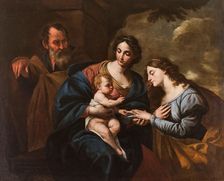 The Mystical Marriage of Saint Catherine, Mid of 17th cen.. Creator: Vaccaro, Andrea (1604-1670)