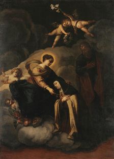 The Mystical Marriage of Saint Theresa , 1641-1642. Creator: Cairo, Francesco (1607-1665)