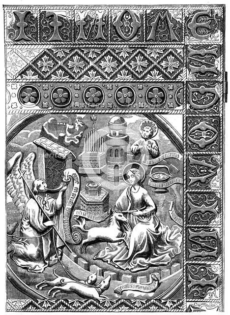 The mystical chase of the unicorn, which has taken refuge in the lap of the virgin, 15th century, (1 Artist: Unknown