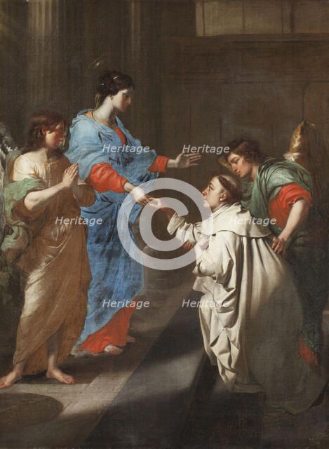 The Mystical Engagement of the Blessed Hermann Joseph to the Virgin Mary. Creator: Carlier, Jean-Guillaume (1638-1675).