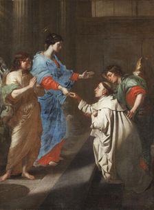 The Mystical Engagement of the Blessed Hermann Joseph to the Virgin Mary. Creator: Carlier, Jean-Guillaume (1638-1675)