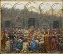 The Mystical Wedding between the Bishop and the Abbess of Pistoia. Artist: Zahrtmann, Kristian (1843-1917)