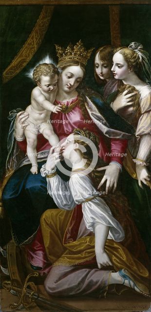 The Mystic Marriage of Saint Catherine, 1578. Creator: Alonso Sanchez Coello.
