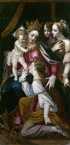 The Mystic Marriage of Saint Catherine, 1578. Creator: Alonso Sanchez Coello