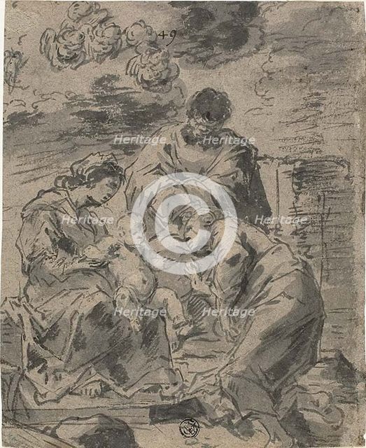 The Mystic Marriage of Saint Catherine, 1660/69. Creator: Leonard Bramer.