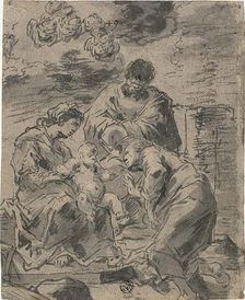 The Mystic Marriage of Saint Catherine, 1660/69. Creator: Leonard Bramer