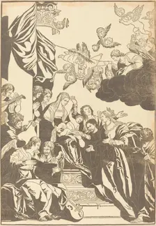 The Mystic Marriage of Saint Catherine, 1740. Creator: John Baptist Jackson