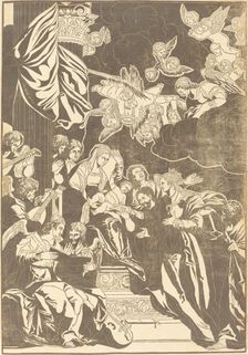 The Mystic Marriage of Saint Catherine, 1740. Creator: John Baptist Jackson