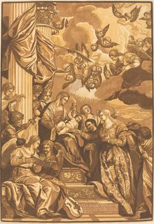 The Mystic Marriage of Saint Catherine, 1740. Creator: John Baptist Jackson