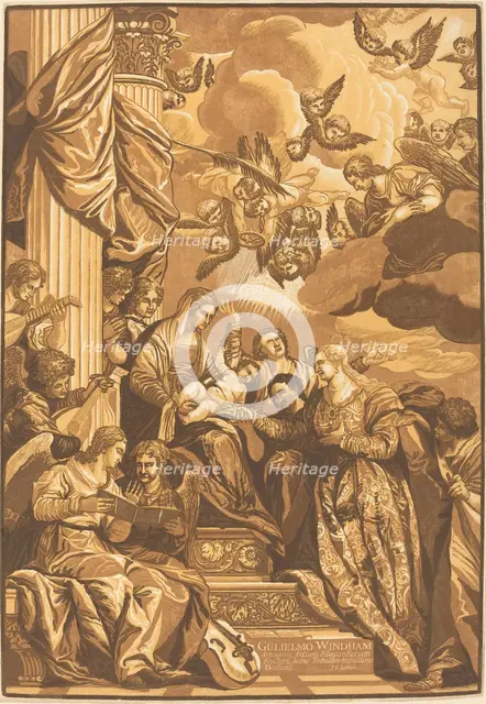 The Mystic Marriage of Saint Catherine, 1740. Creator: John Baptist Jackson.