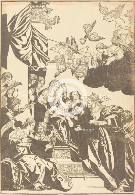 The Mystic Marriage of Saint Catherine, 1740. Creator: John Baptist Jackson.