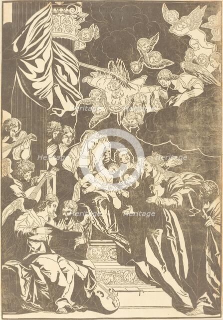 The Mystic Marriage of Saint Catherine, 1740. Creator: John Baptist Jackson.