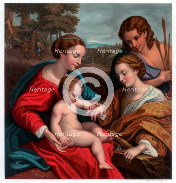 'The Mystic Marriage of St Catherine', 1526-1527 (1870). Artist: Franz Kellerhoven
