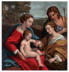 The Mystic Marriage of St Catherine 1526-1527 (1870). Artist: Franz Kellerhoven