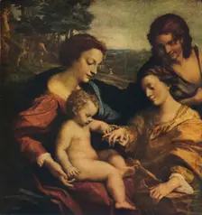 The Mystic Marriage of St Catherine 1526-1527. Artist: Correggio