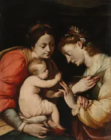 The Mystic marriage of St. Catherine, 1610-1629. Creator: Giovanni Battista Crespi