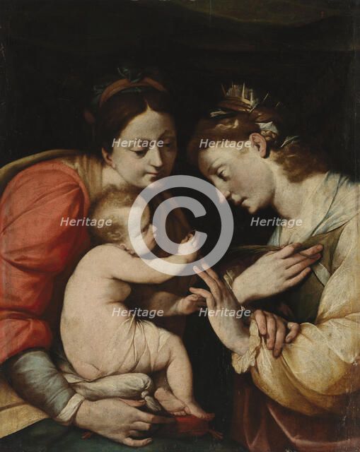 The Mystic marriage of St. Catherine, 1610-1629. Creator: Giovanni Battista Crespi.