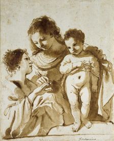 The Mystic Marriage of St Catherine, 1618-1619. Artist: Guercino
