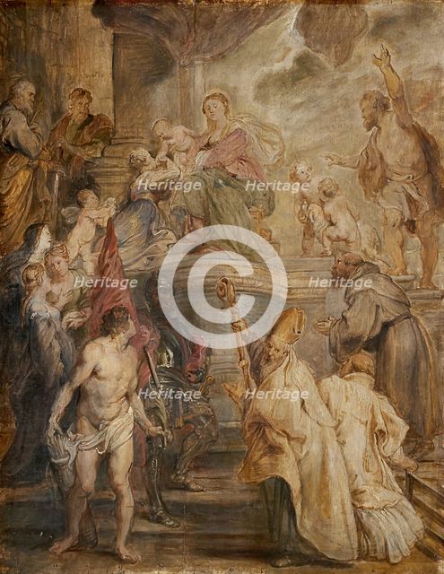 The Mystic Marriage of St Catherine..., 1628. Creator: Peter Paul Rubens.
