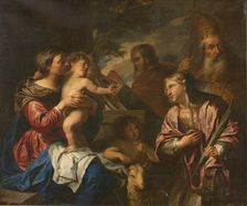 The Mystic Marriage of St Catherine, 1639-1677. Creator: Pieter Thijs