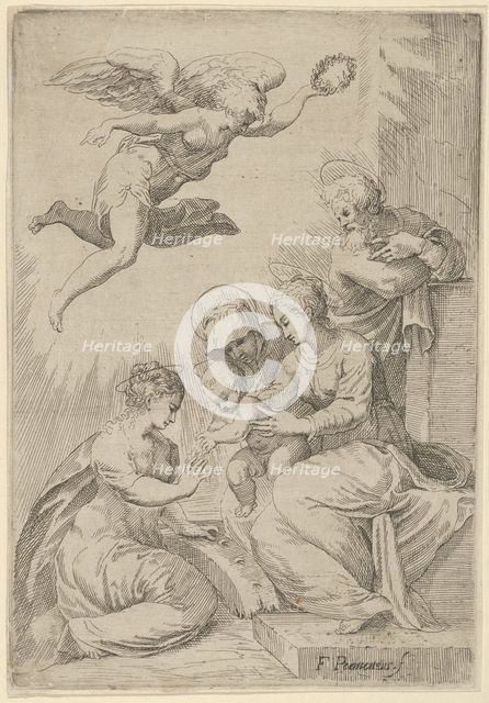 The Mystic Marriage of St. Catherine, 16th century. Creator: After Marco Angolo del Moro.