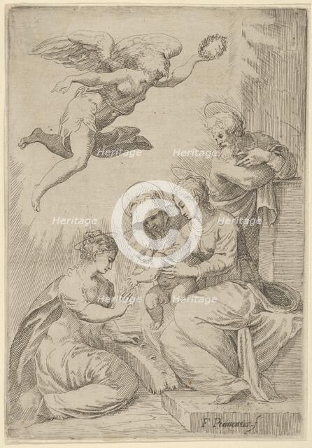 The Mystic Marriage of St. Catherine, 16th century. Creator: After Marco Angolo del Moro.