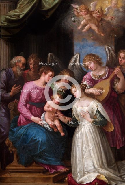 'The Mystic Marriage of St Catherine', 17th century. Artist: Unknown.