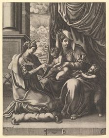 The Mystic Marriage of St. Catherine, ca. 1555-56. Creator: Giorgio Ghisi