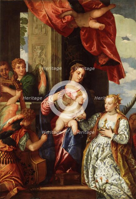 The Mystic Marriage of St. Catherine, c.between 1550 and 1560. Creator: Paolo Veronese.