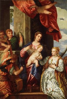 The Mystic Marriage of St. Catherine, c.between 1550 and 1560. Creator: Paolo Veronese