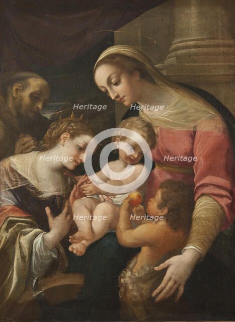 The Mystic Marriage of St Catherine. Creator: Lodovico Carracci.