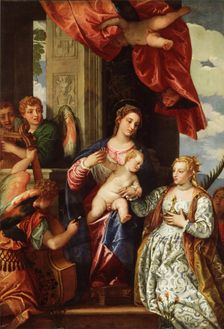 The Mystic Marriage of St. Catherine, c.between 1550 and 1560. Creator: Paolo Veronese