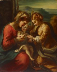 The Mystic marriage of St. Catherine, c1520s. Creator: Antonio da Correggio