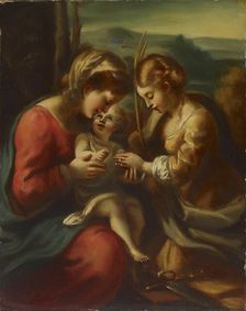 The Mystic marriage of St. Catherine, c1520s. Creator: Antonio da Correggio