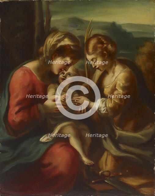 The Mystic marriage of St. Catherine, c1520s. Creator: Antonio da Correggio.