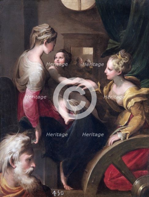 'The Mystic Marriage of St Catherine', c1531-c1540. Artist: Unknown.