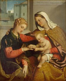 The Mystic Marriage of St Catherine, c1550. Artist: Giovanni Battista Moroni