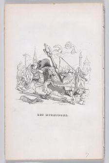 The Myrmidons from The Complete Works of Béranger, 1836. Creator: Henry Isidore Chevauchet