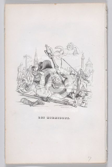 The Myrmidons from The Complete Works of Béranger, 1836. Creator: Henry Isidore Chevauchet.