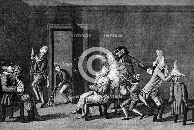 'The Macarony Dressing Room', 1772.Artist: Charles White