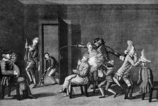 The Macarony Dressing Room 1772.Artist: Charles White