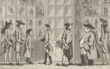 The Macaroni Print Shop, July 14, 1772. Creator: Edward Topham