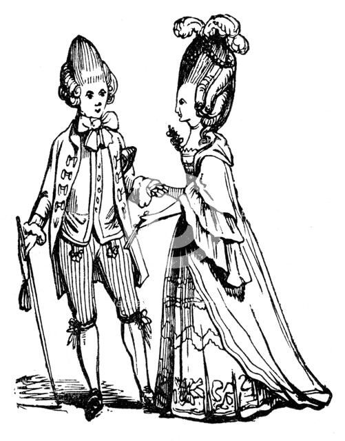 The Macaronies, 1772, (1910). Artist: Unknown